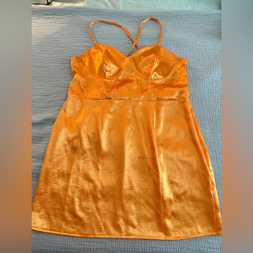Wild Fable Orange Dress XL 100% Polyester, part recycled